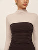 Marlene | 2-in-1 Mock Neck Color Block Jersey Top