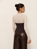 Marlene | 2-in-1 Mock Neck Color Block Jersey Top