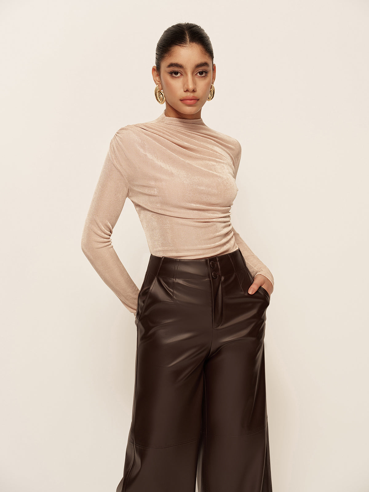 Sophie | Vielseitiges gerafftes Slim T-Shirt