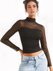 Anja | Faltenbluse mit transparenten Einsätzen