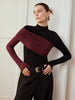 Mia | Farbblockiertes, plissiertes Jerseytop