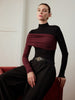Mia | Farbblockiertes, plissiertes Jerseytop