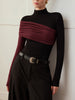 Mia | Farbblockiertes, plissiertes Jerseytop