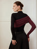 Mia | Farbblockiertes, plissiertes Jerseytop