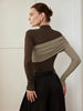 Mia | Farbblockiertes, plissiertes Jerseytop