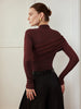 Mia | Farbblockiertes, plissiertes Jerseytop