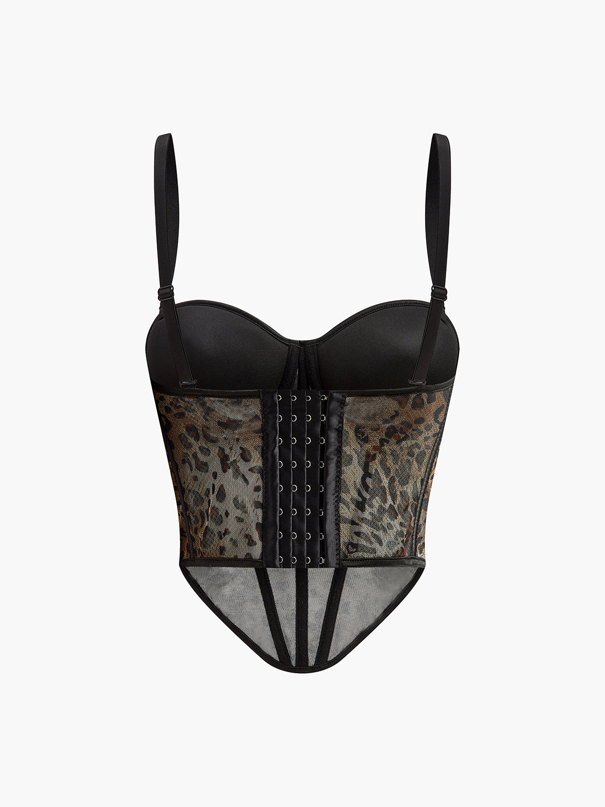 Clara | Leoparden-Print Korsett mit Spaghetti-Trägern