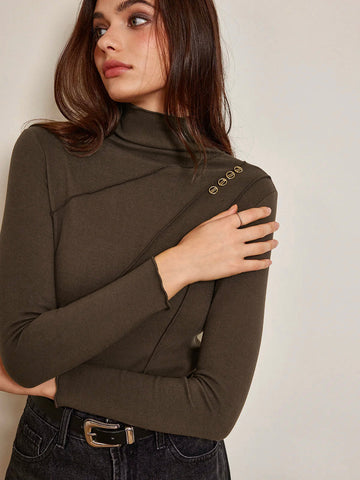 Maxine | Jersey Top mit Metalldetails