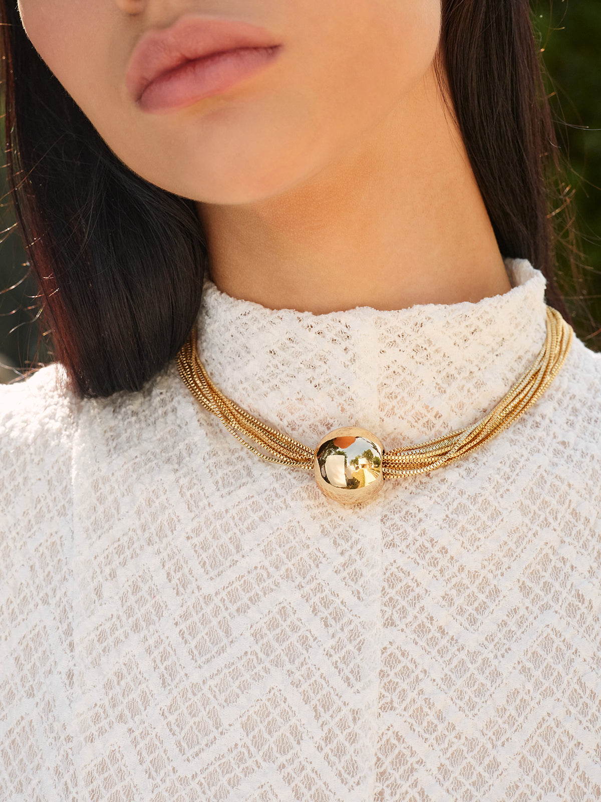 Leonie | Glänzender Multi-Chain Ball Choker