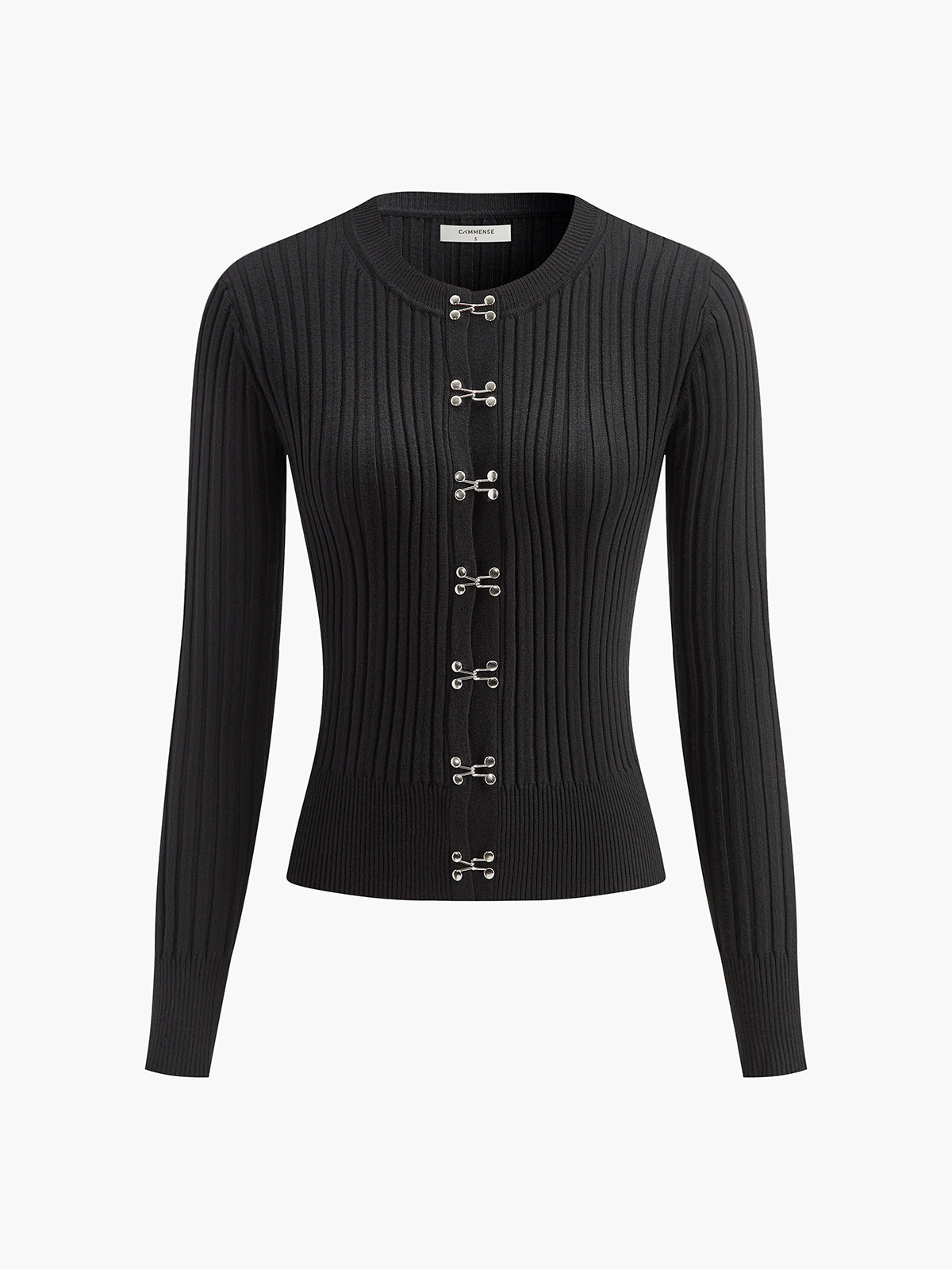 Leonie | Skinny Strickoberteil mit Hakenfront