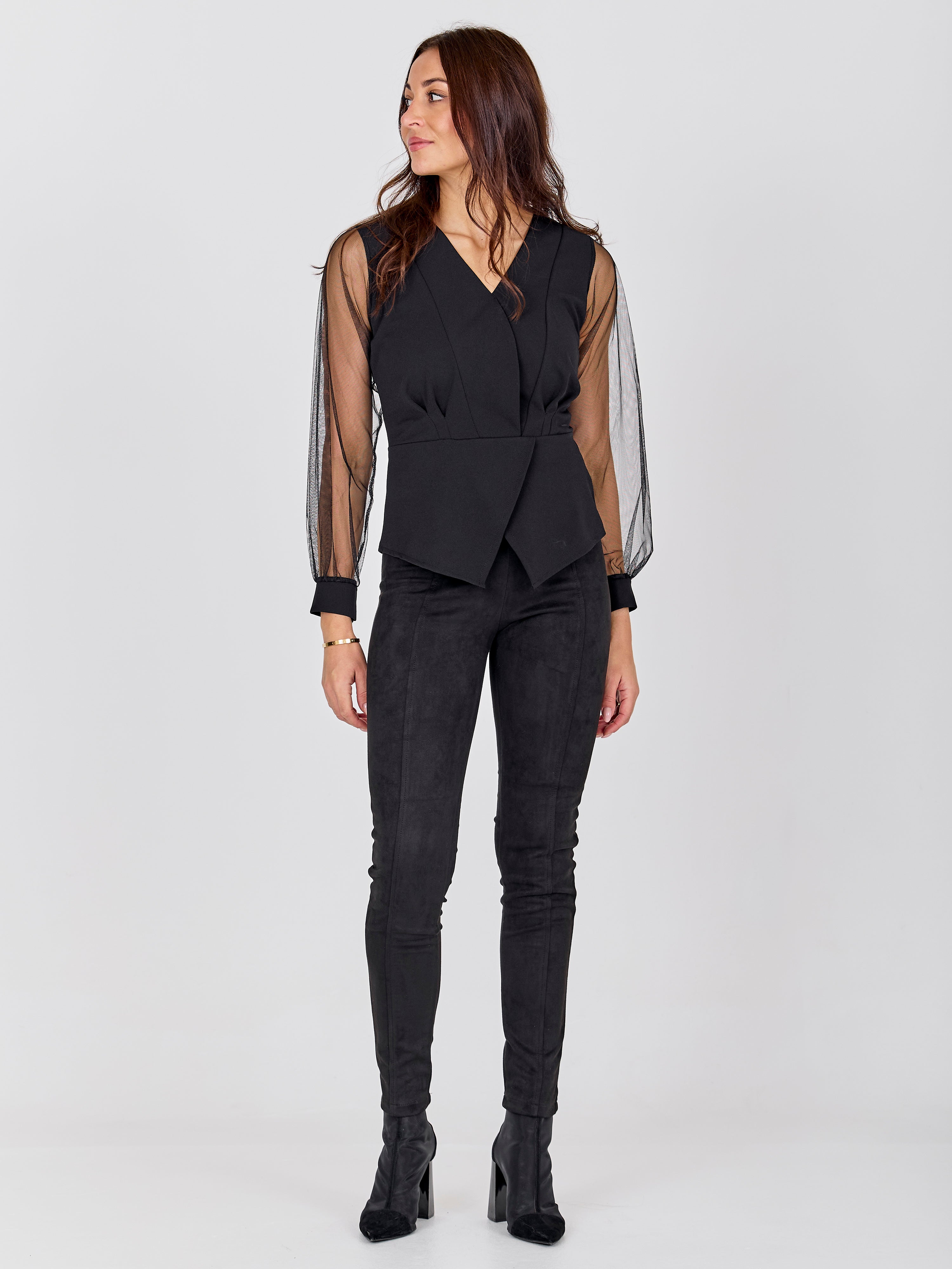 Fabian | BAO Bluse Damen - Schwarze Bluse für Fashion Trends