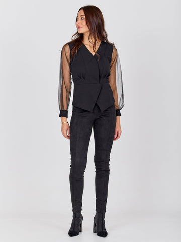 Fabian | BAO Bluse Damen - Schwarze Bluse für Fashion Trends