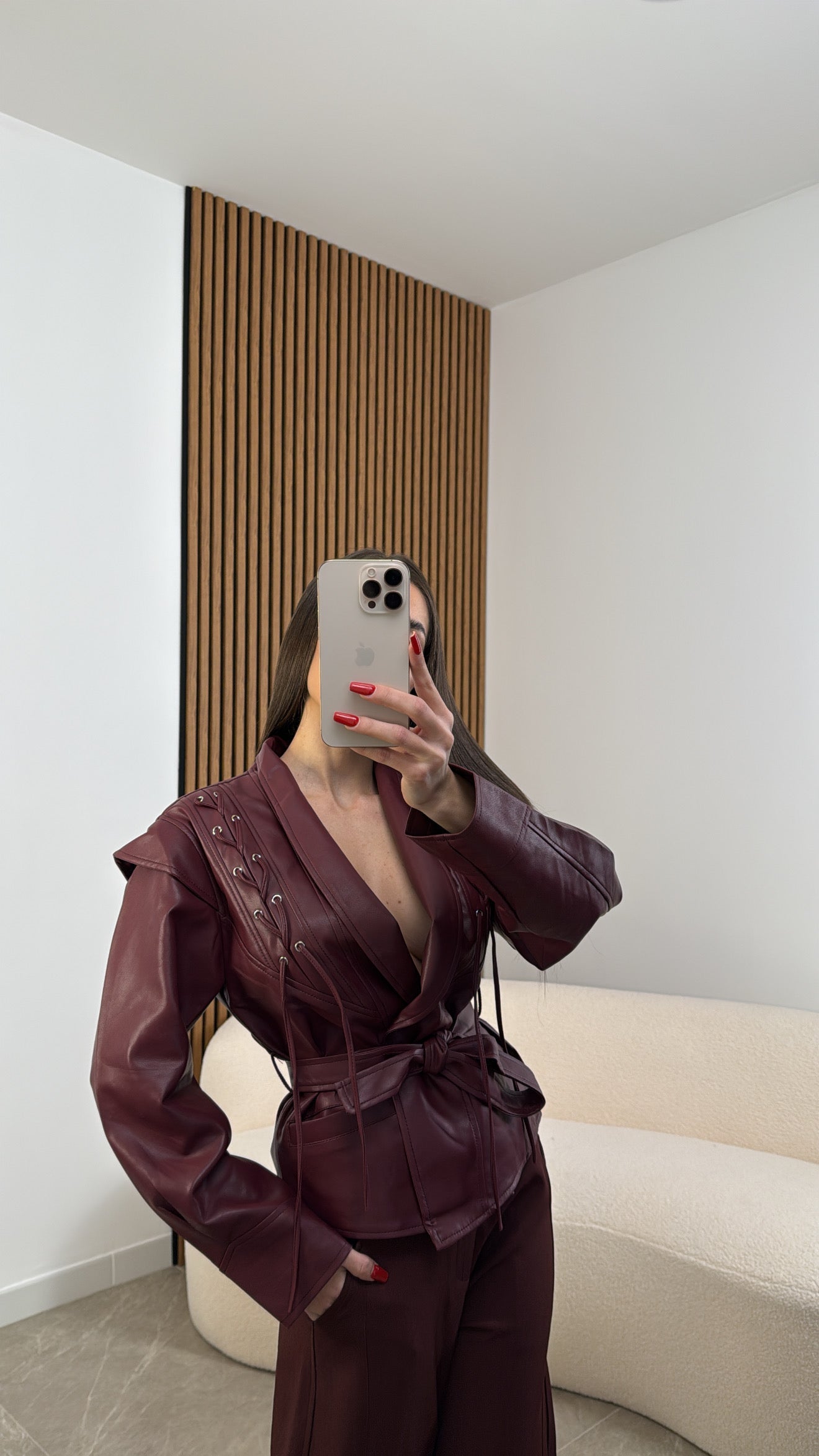 Elegante Kurzjacke | Japan-Jacke aus Eco-Leder