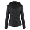 Benedikta | Wetterfeste Damen Lederjacke mit Kapuze