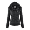 Benedikta | Wetterfeste Damen Lederjacke mit Kapuze