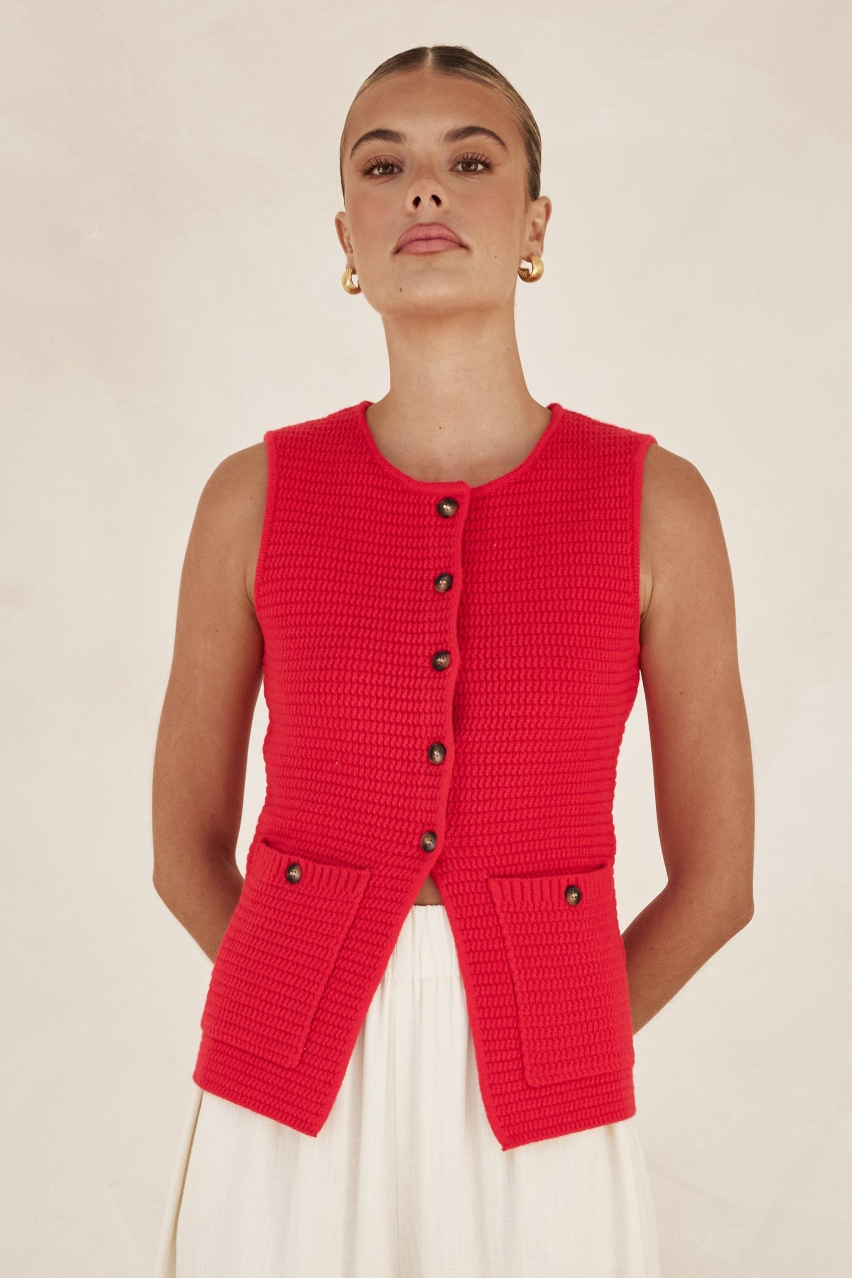 Embry Strickweste (Rot)