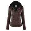 Benedikta | Wetterfeste Damen Lederjacke mit Kapuze