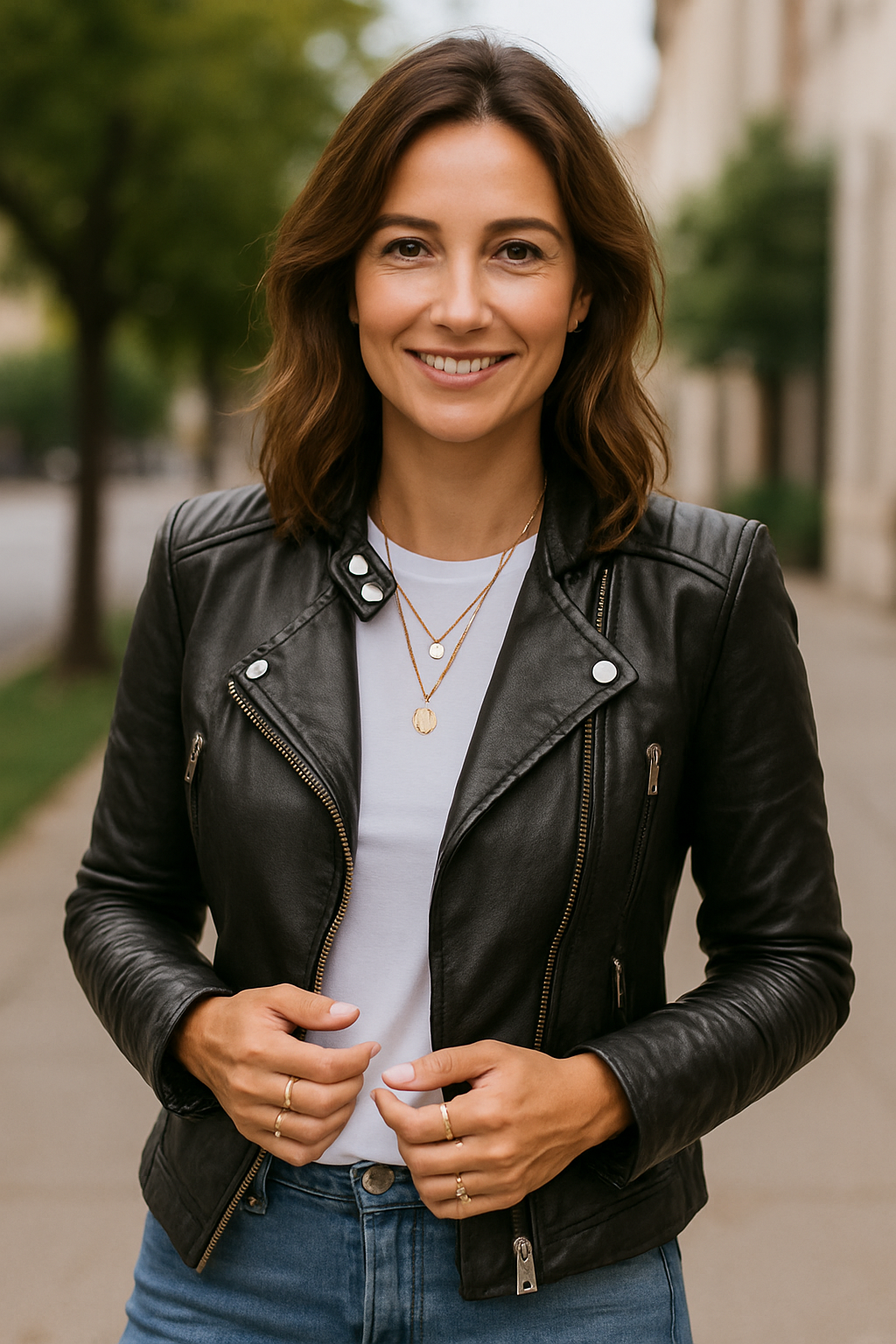Rosalie | Elegante Lederjacke