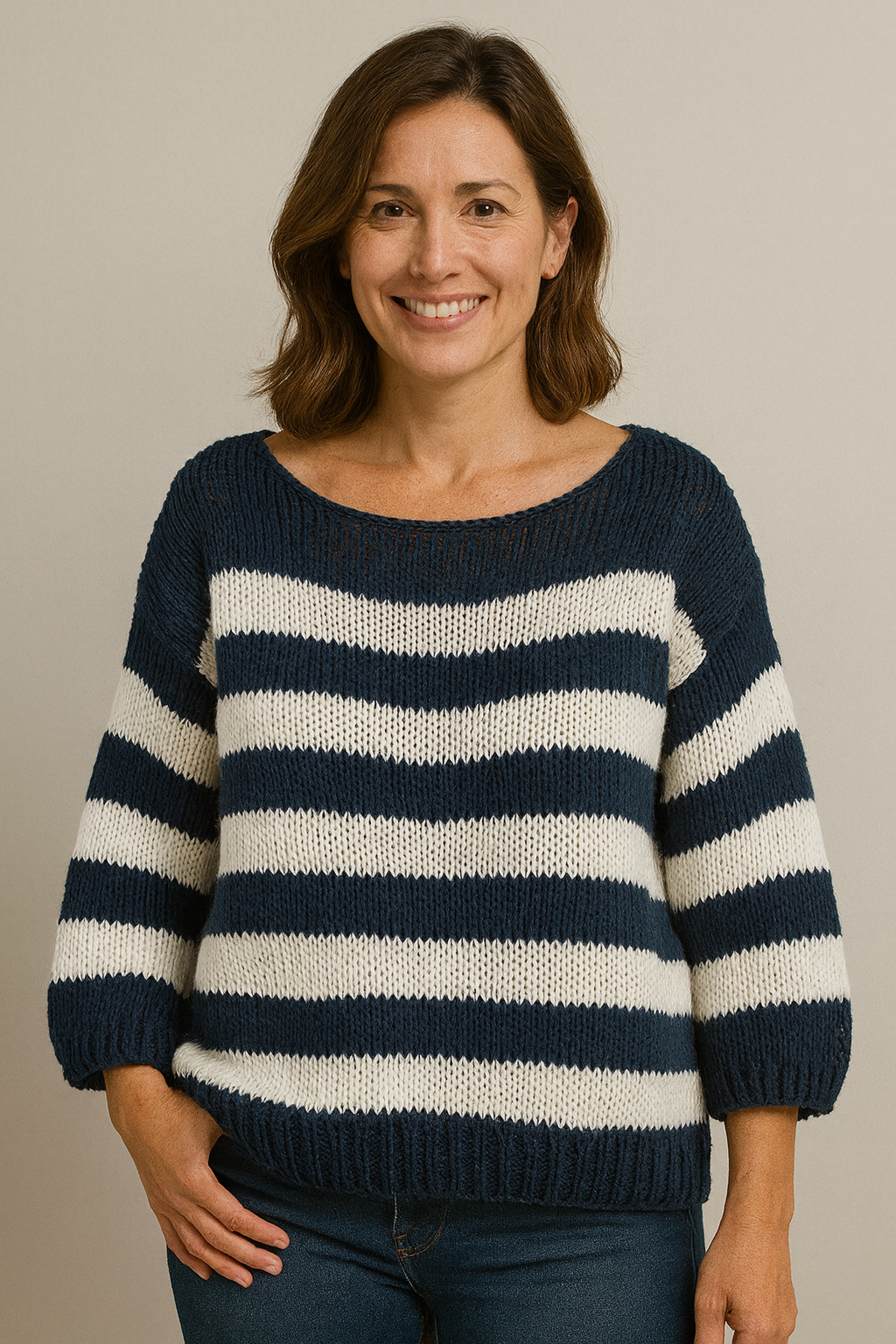Max | Weicher, gestreifter Crew Neck Pullover