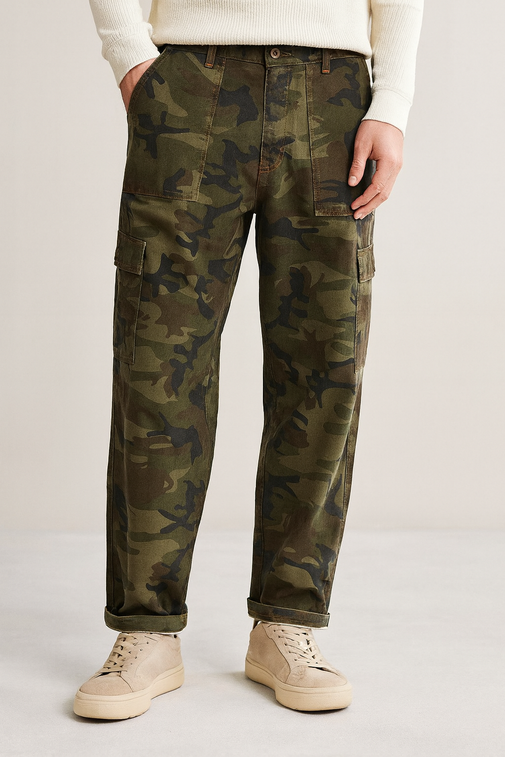 Izael | Camo Entspannte Cargo-Hose