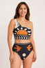 Fiona | Asymmetrisches Neck Bikini Set mit Vogelmotiv