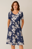 Caroline | Stilvolles und lässiges Blumenkleid mit Taschen