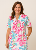Cade | Kleid mit kurzen Ärmeln und Blumenmuster