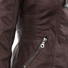 Benedikta | Wetterfeste Damen Lederjacke mit Kapuze