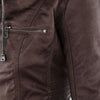 Benedikta | Wetterfeste Damen Lederjacke mit Kapuze