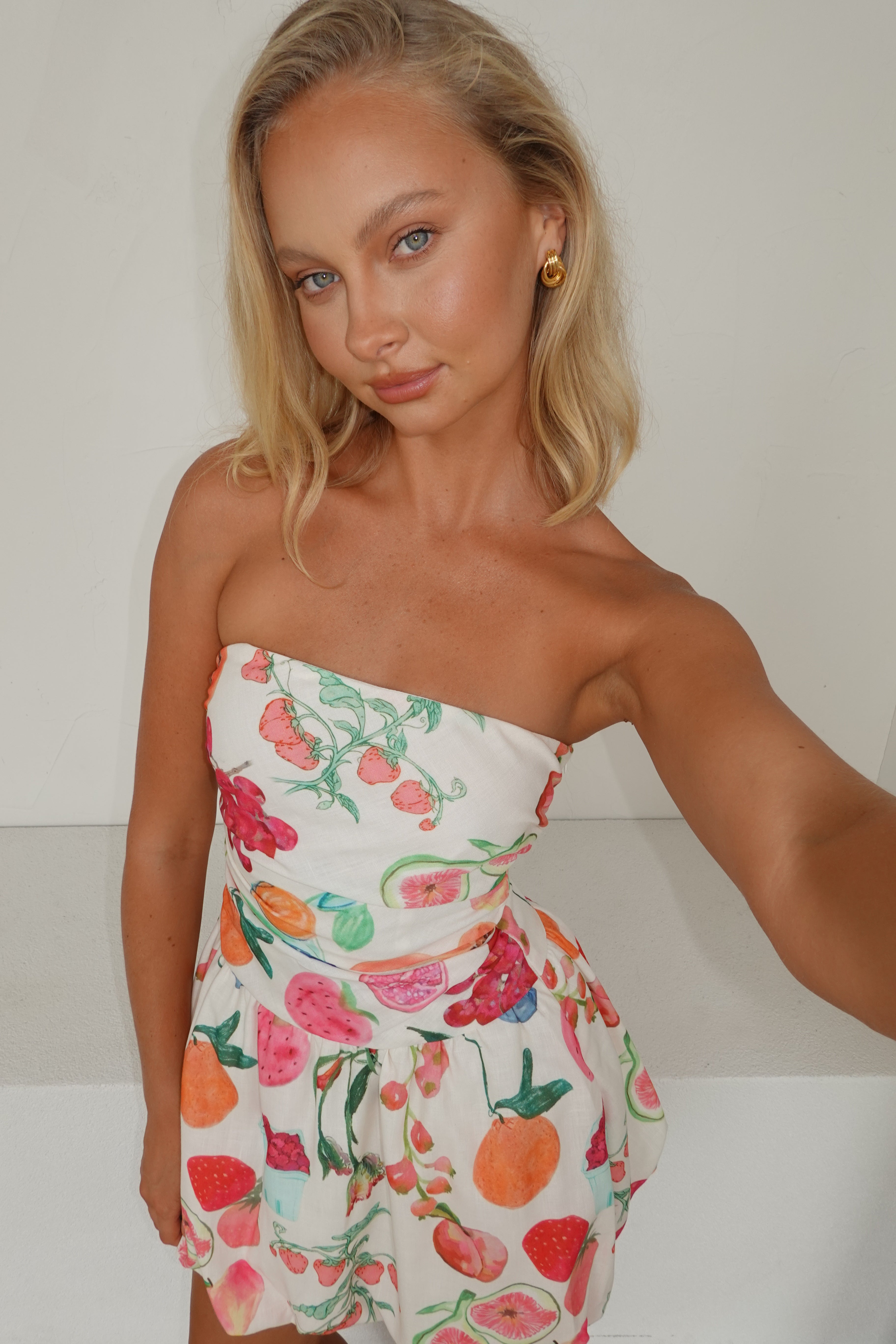 Chance | Erdbeer-Minikleid Creme
