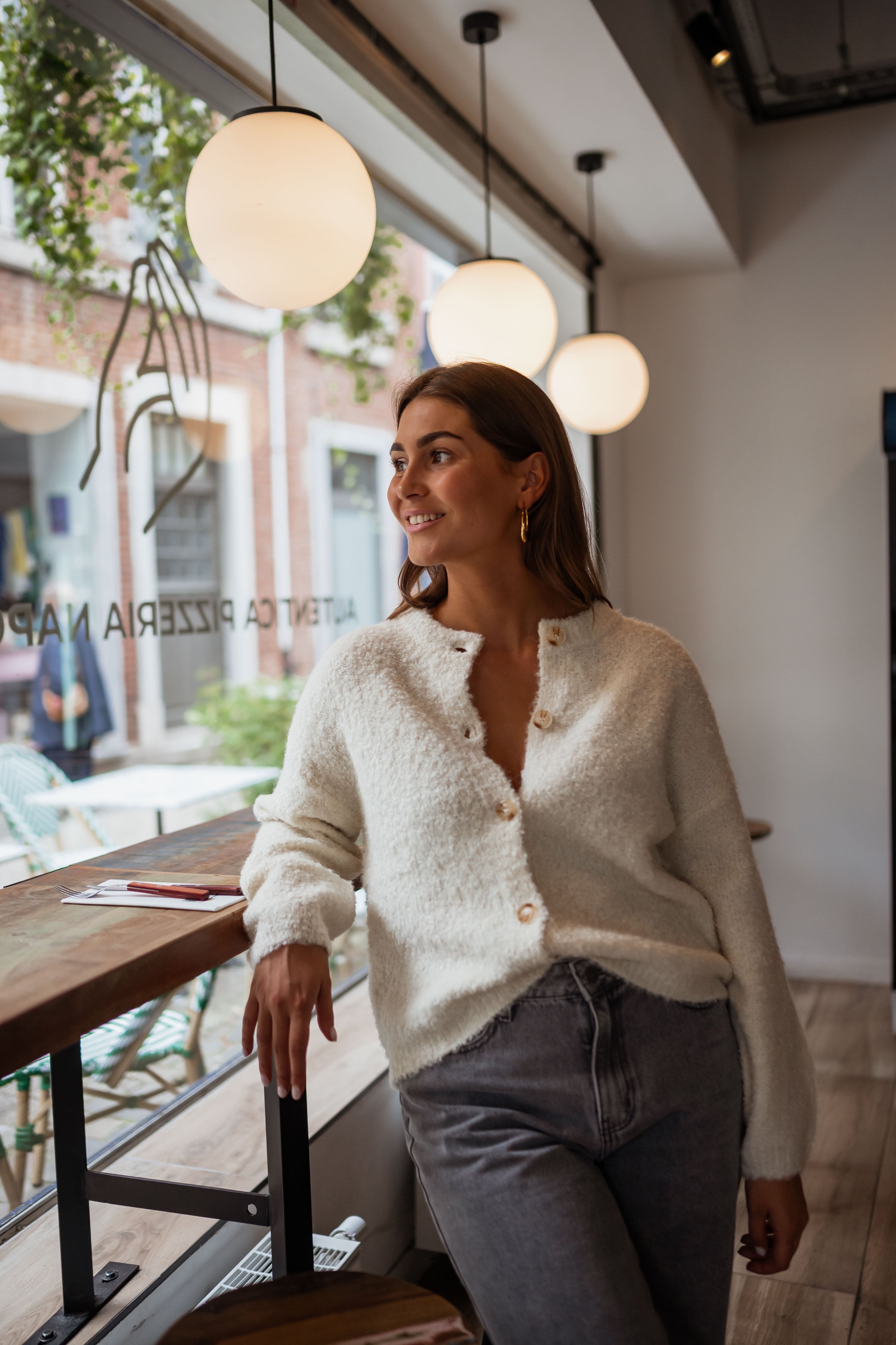 Gemina | Strickweste in Ecru