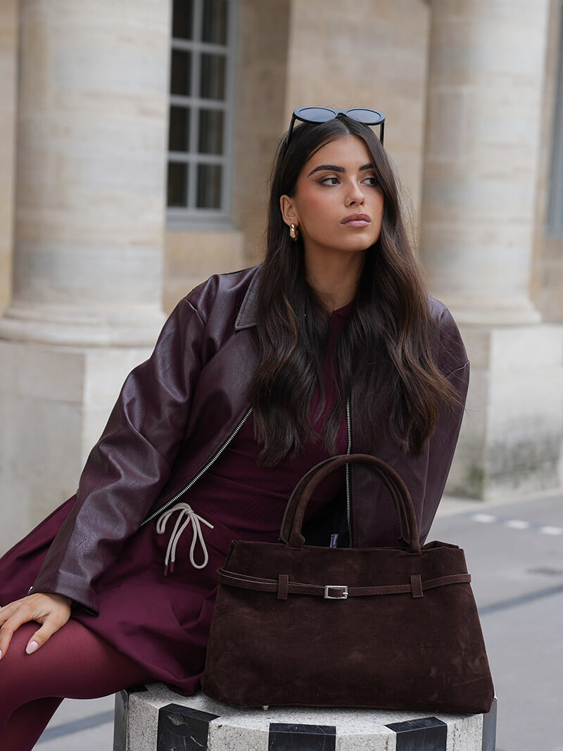 Dalila-Tasche aus veganem Wildleder