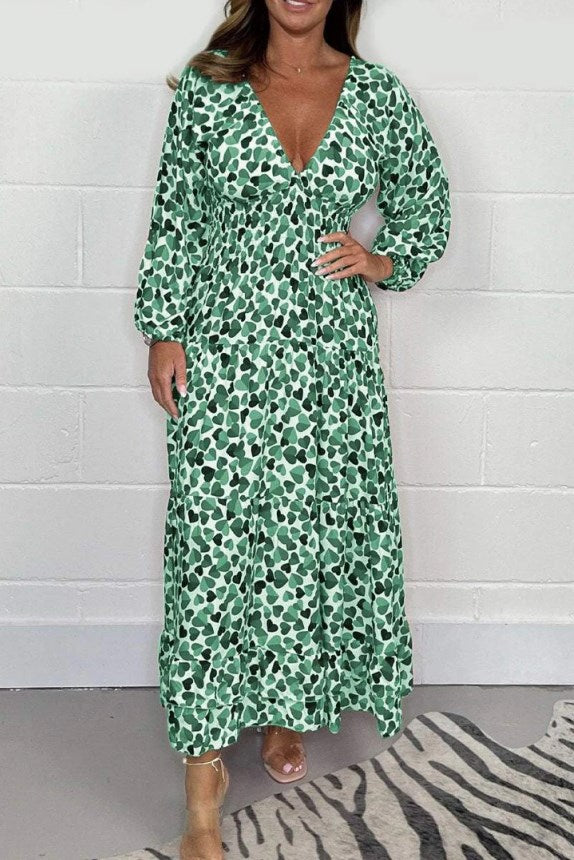 Graciela | Sexy Kleid mit tiefem V-Ausschnitt für Damen mit Druck