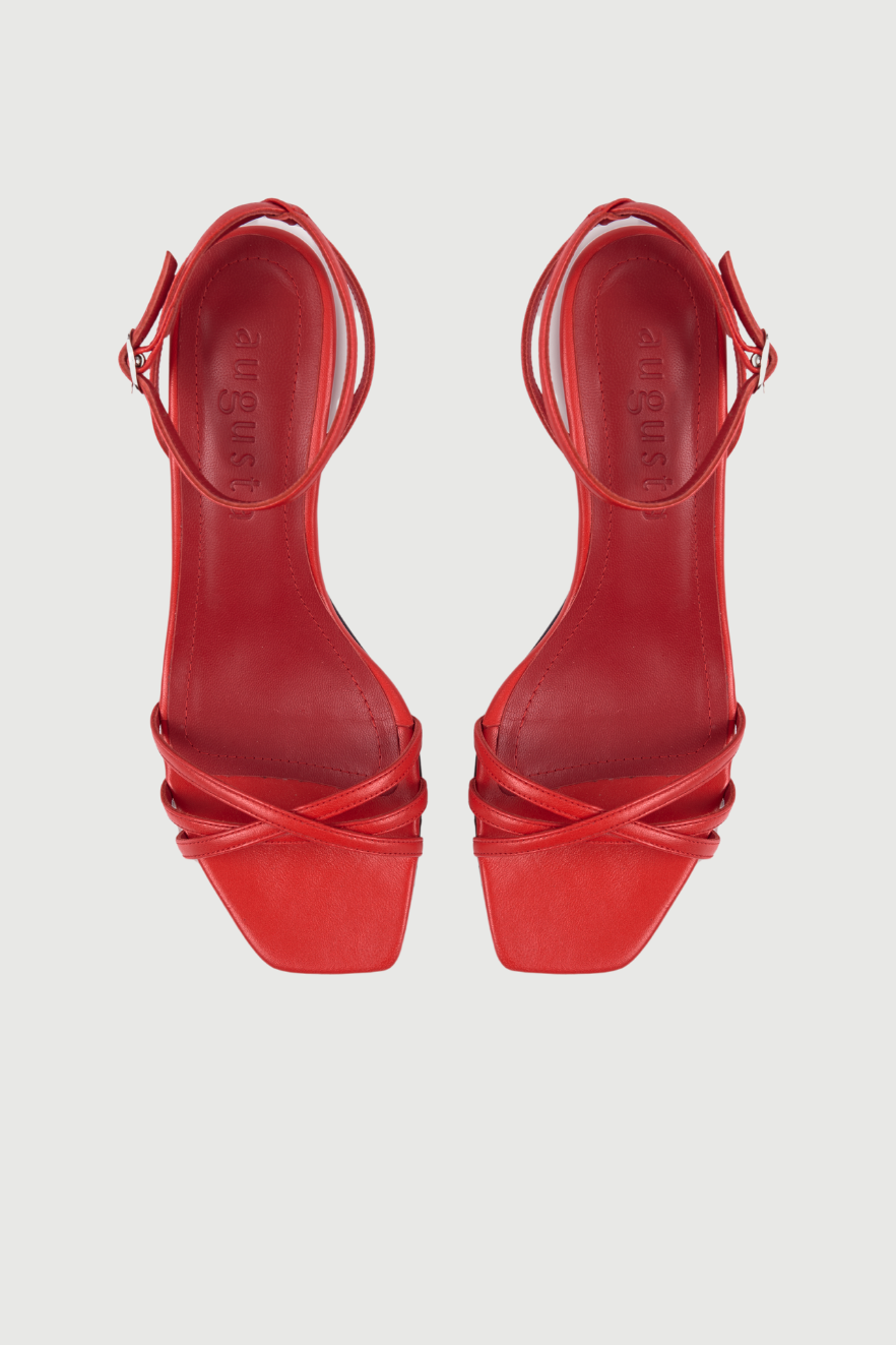 Halsey | Uma Sandalen in rotem Leder