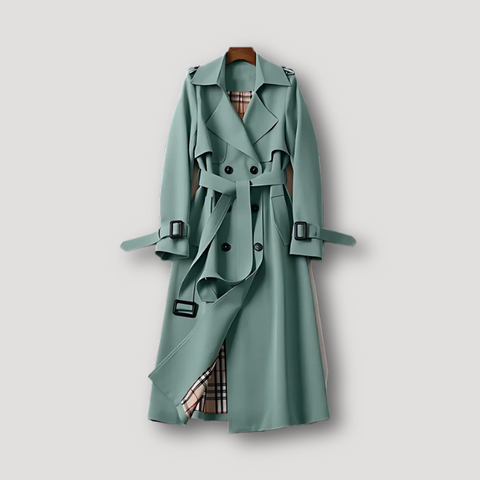 Nova | Trenchcoat mit Karo-Futter und Taillengürtel für den perfekten Winterlook