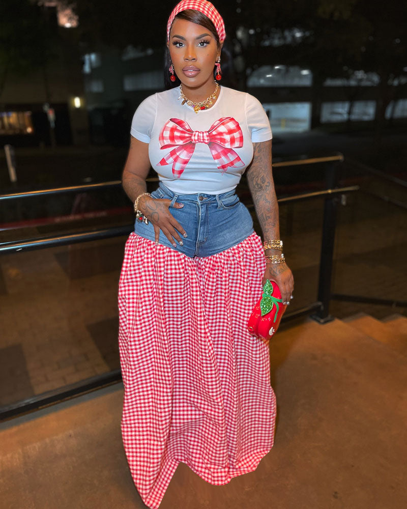 Malcolm | Gingham Denim-Set