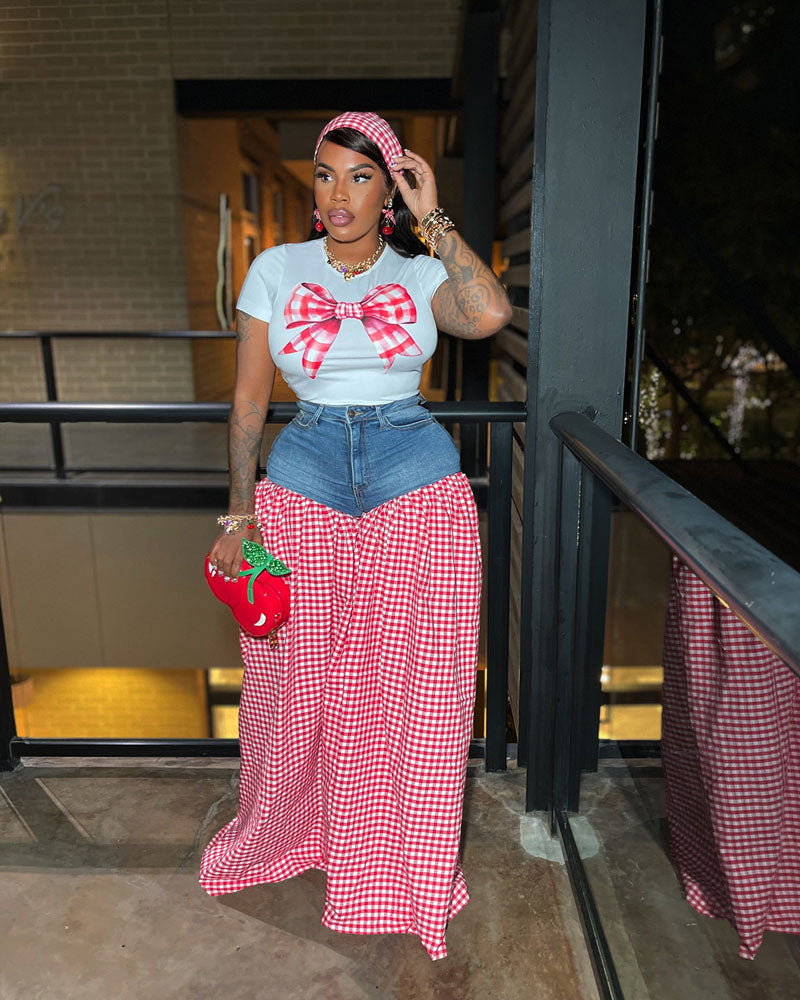 Malcolm | Gingham Denim-Set