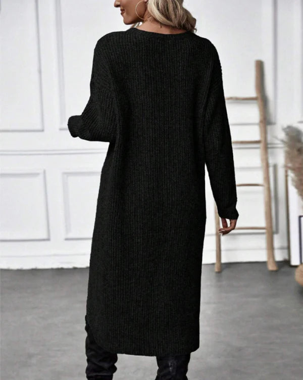 Joslyn | Elegantes Strickkleid mit Stilvollem Voorsplit