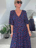 Ares | Faltenkleid mit Leopardenmuster