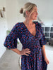 Ares | Faltenkleid mit Leopardenmuster