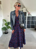 Ares | Faltenkleid mit Leopardenmuster