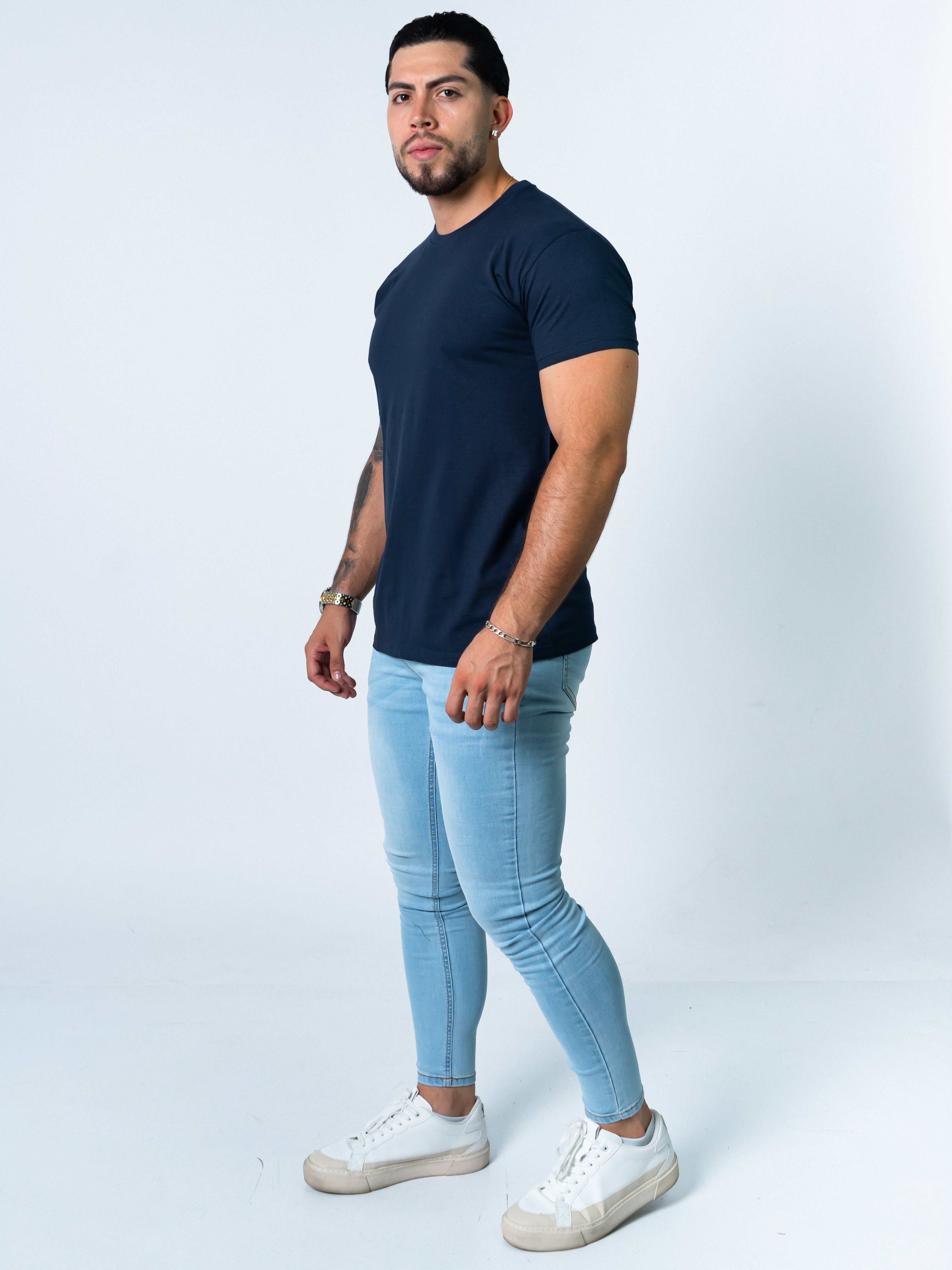 Nadine | BASIC SLIM-FIT T-SHIRT | NAVY