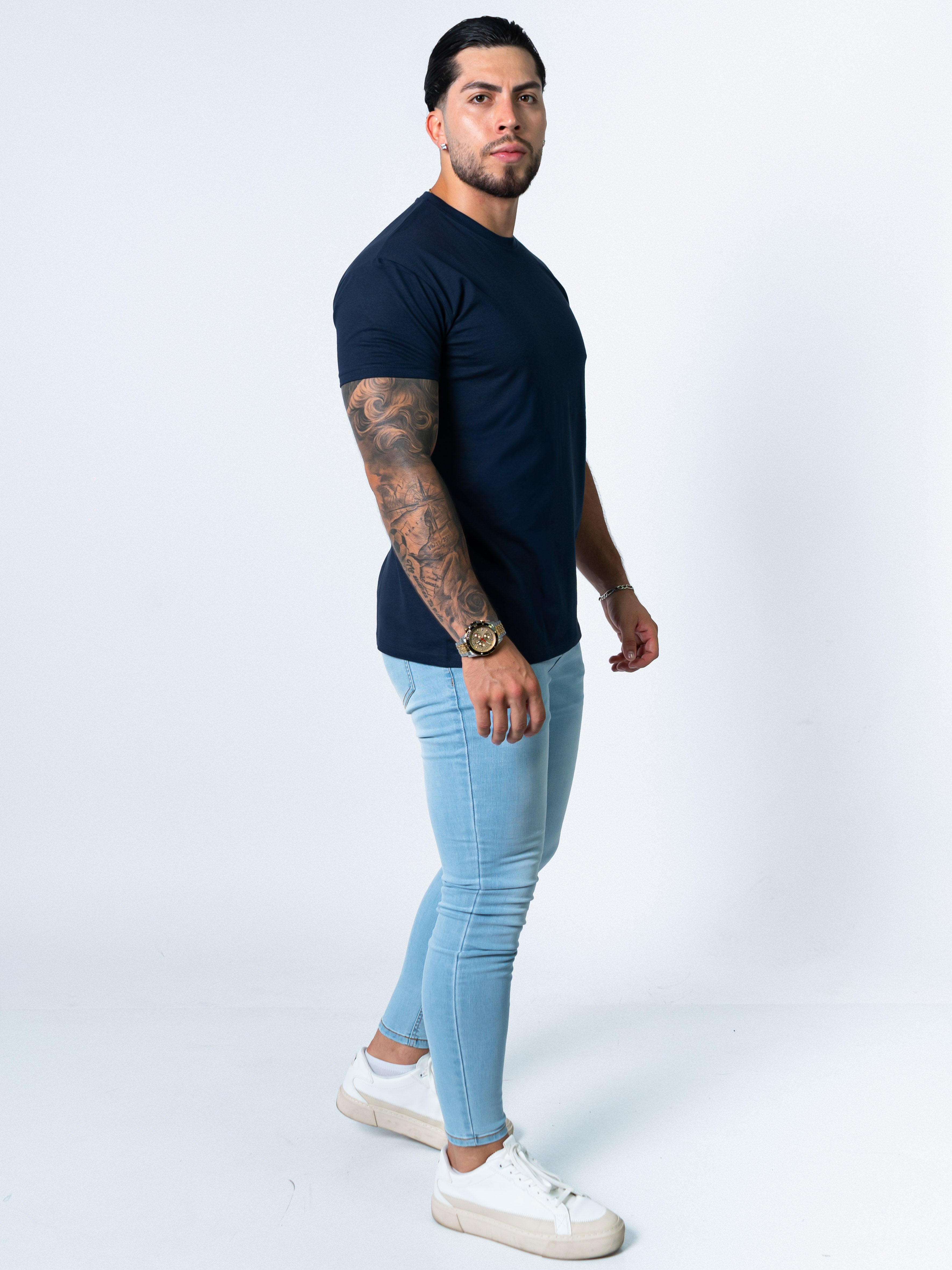 Nadine | BASIC SLIM-FIT T-SHIRT | NAVY