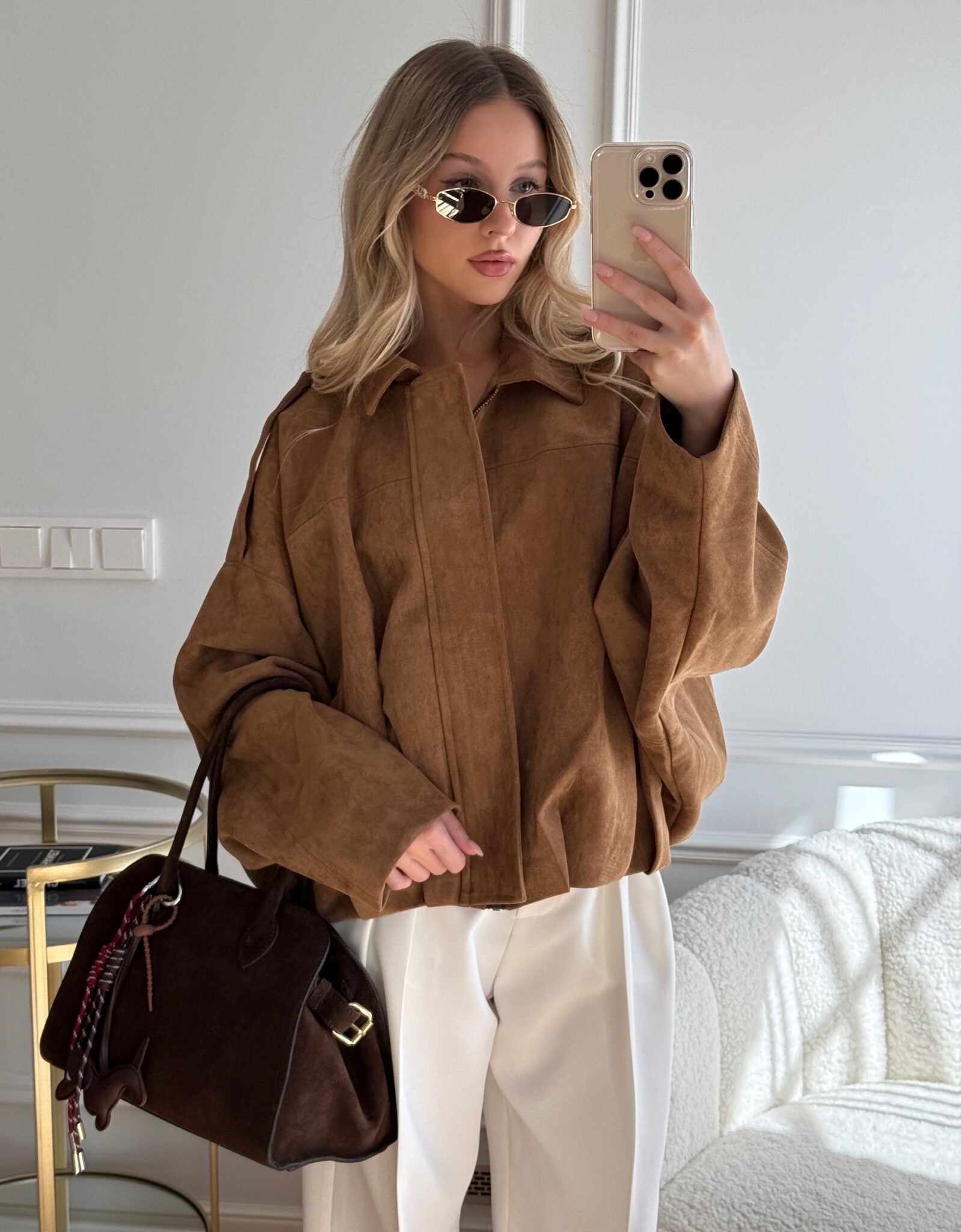 Emmett | Maven Wildleder Bomberjacke