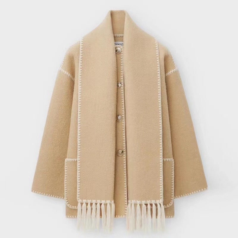Alessia | Gemütliche Jacke aus Wolle und Baumwolle