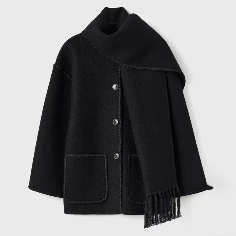 Alessia | Gemütliche Jacke aus Wolle und Baumwolle