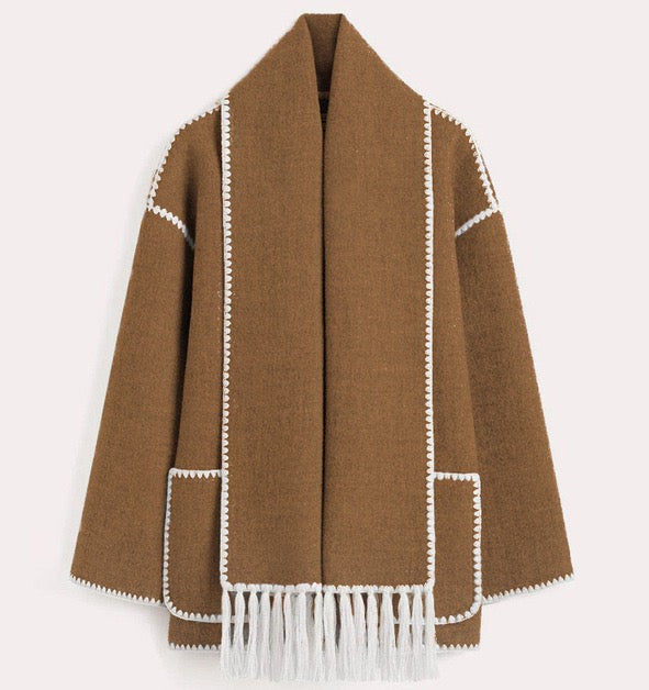 Alessia | Gemütliche Jacke aus Wolle und Baumwolle