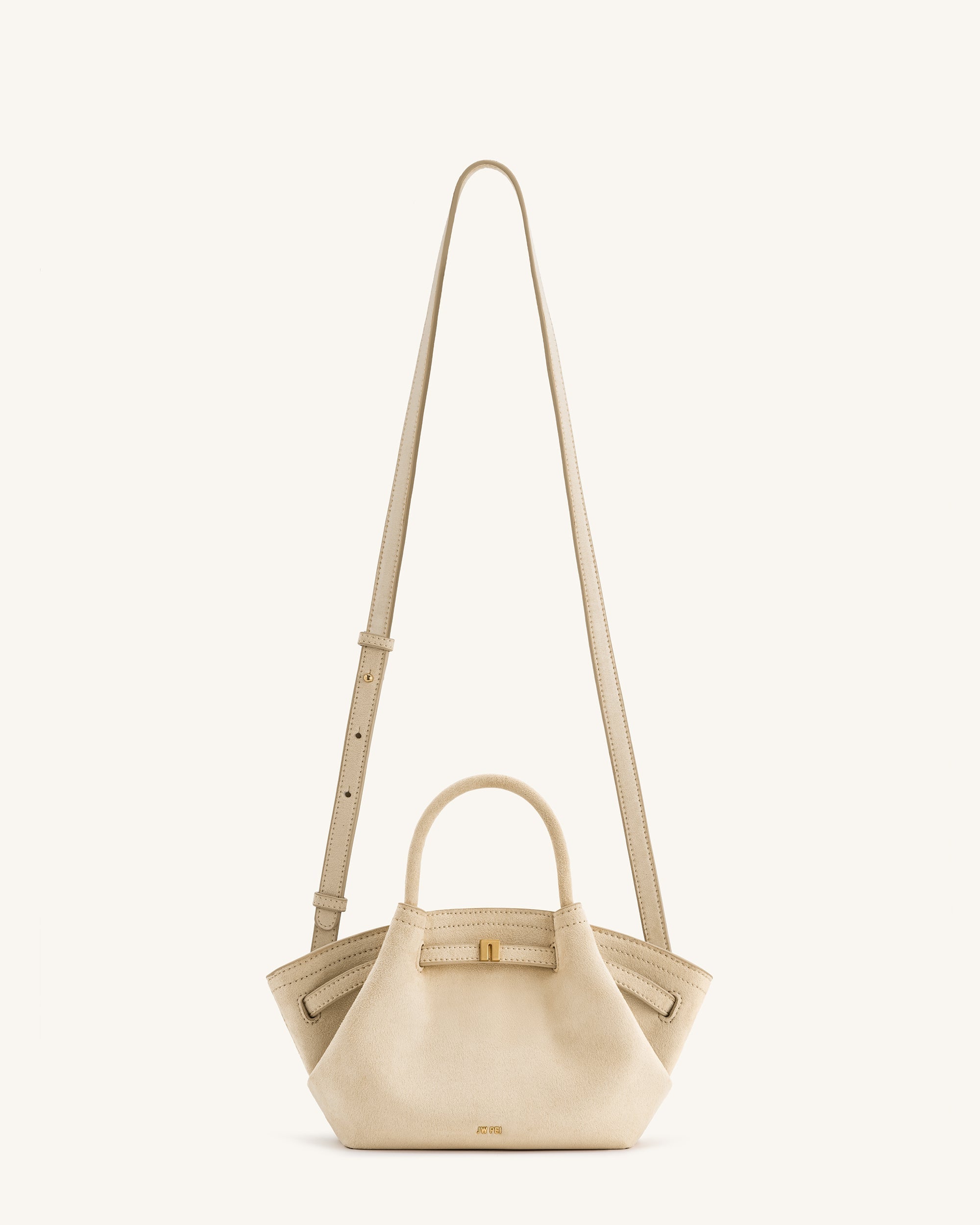 Hana Mini-Tasche aus Wildlederimitat - Aus Weiß