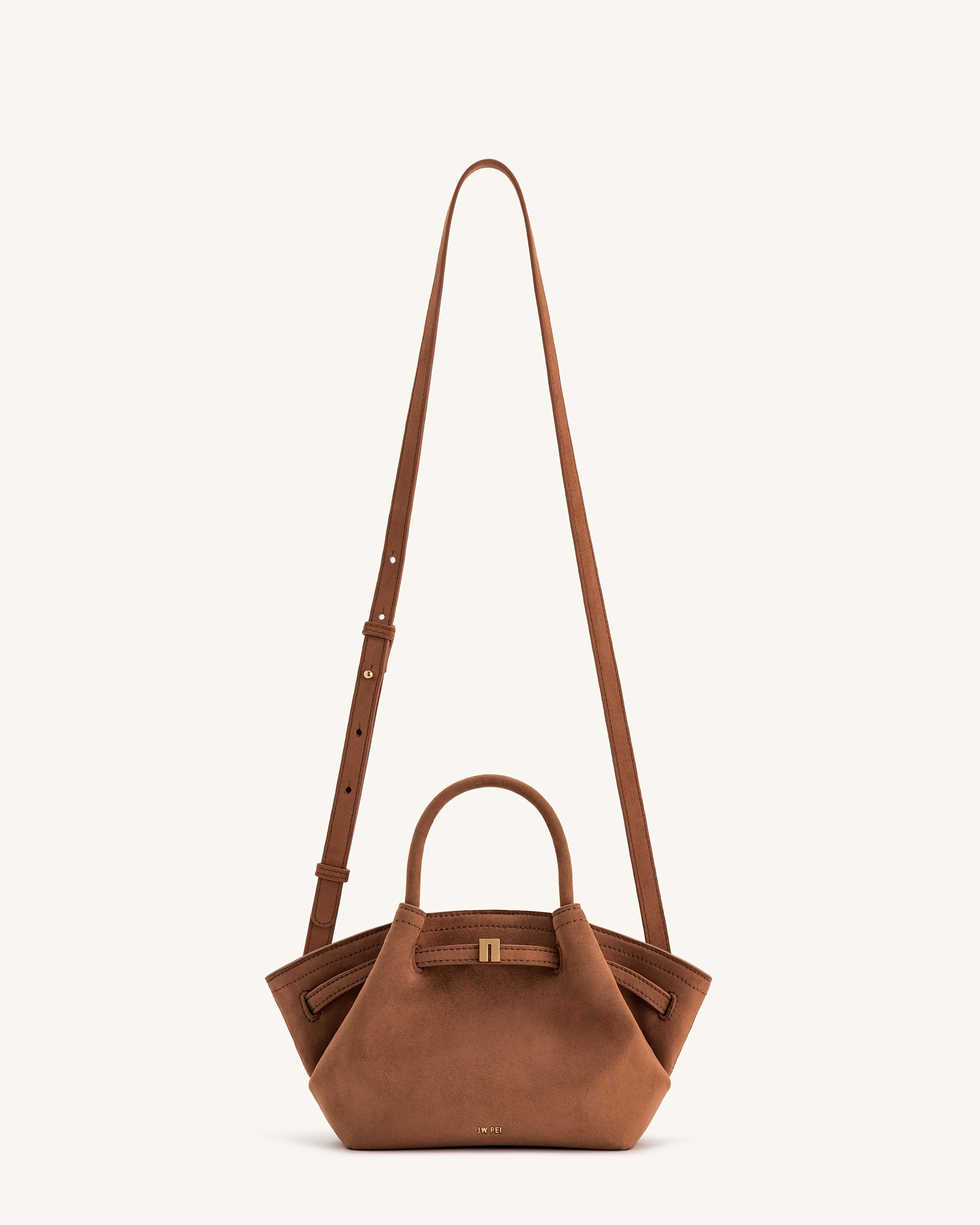 Hana Mini-Tasche aus Wildlederimitat - Braun