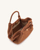 Hana Mini-Tasche aus Wildlederimitat - Braun